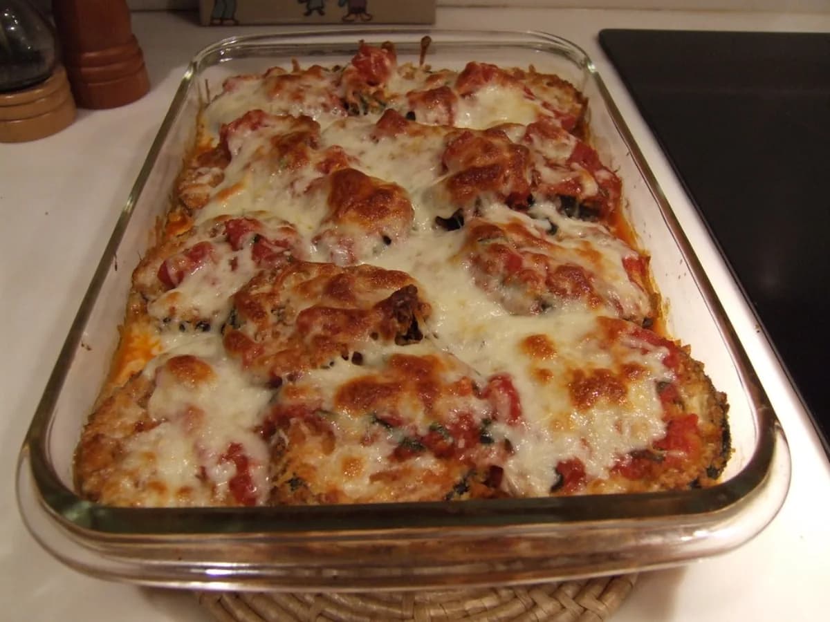 Berenjena a la parmesana en freidora de aire