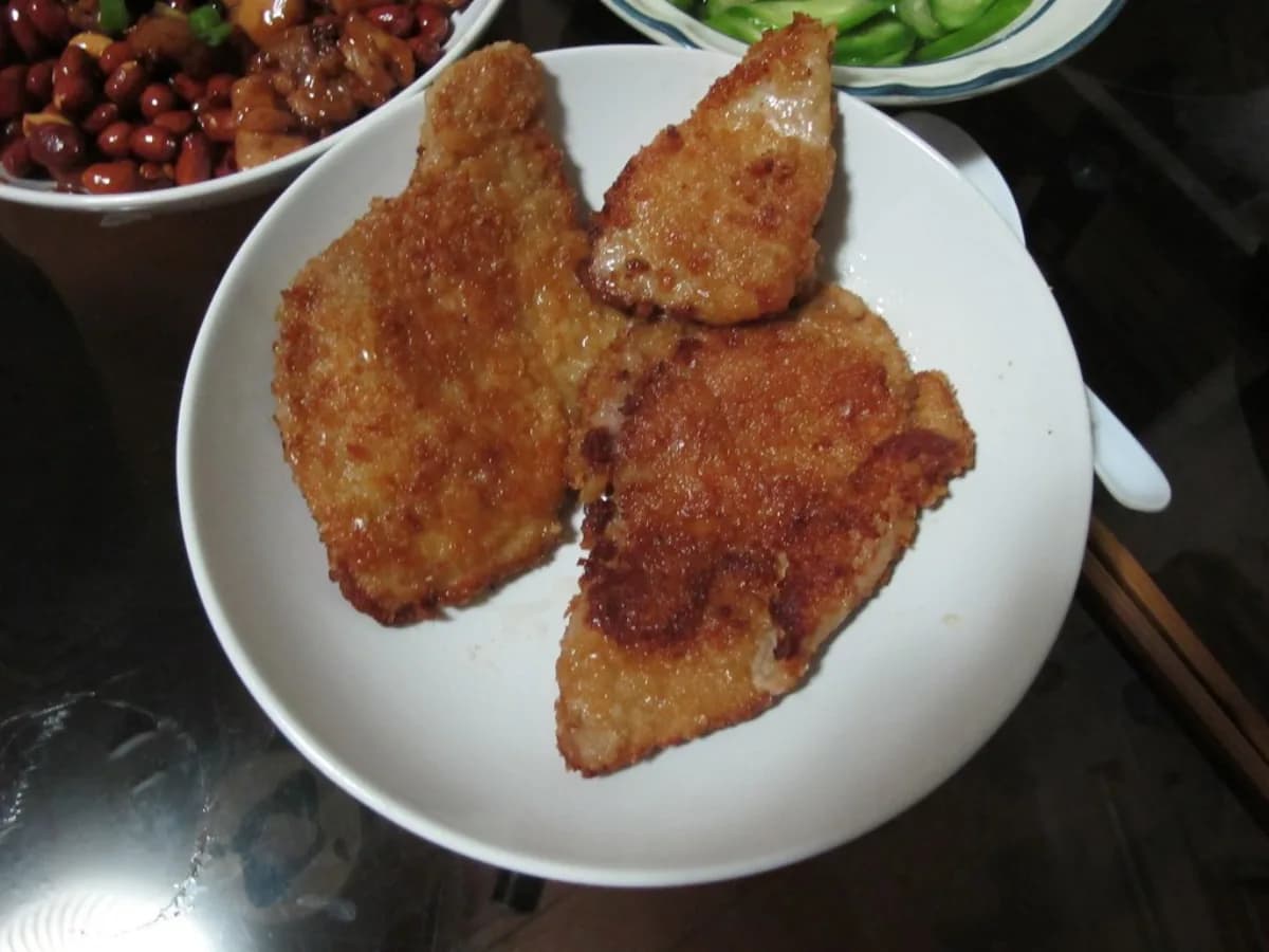 Milanesas de cerdo en freidora de aire