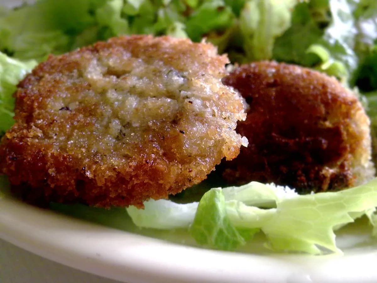 Milanesas de soja en freidora de aire