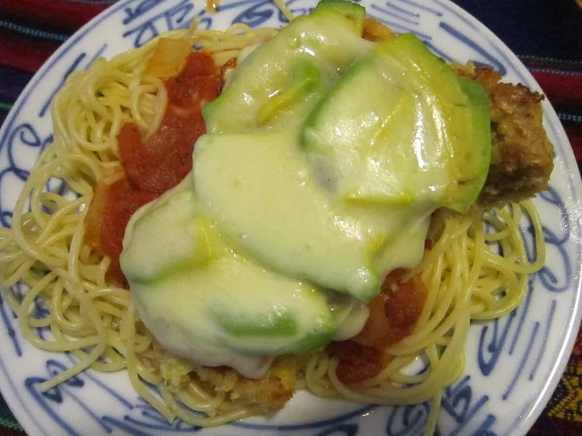 Milanesa napolitana en freidora de aire