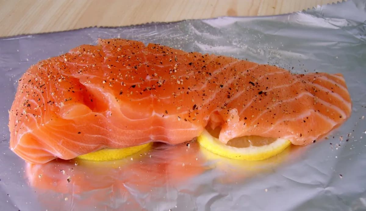 Salmón al limón en freidora de aire