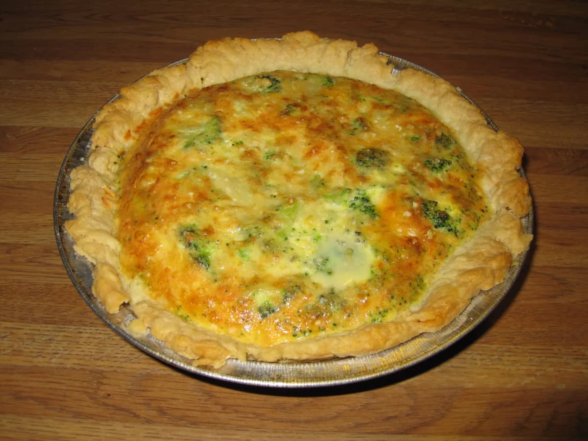 Tarta de brócoli y queso en freidora de aire